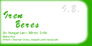 iren beres business card