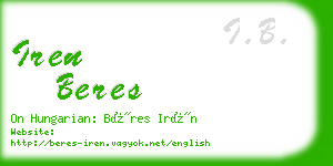 iren beres business card